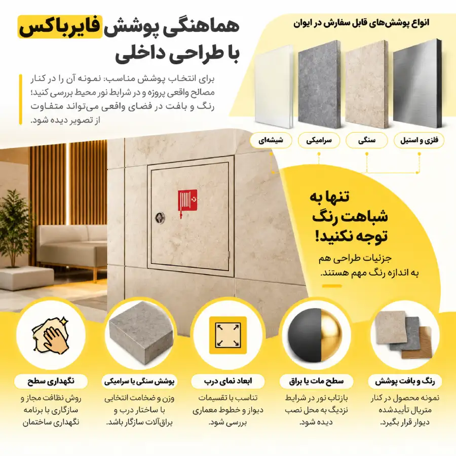 هماهنگی پوشش فایرباکس با رنگ، بافت و طراحی داخلی 